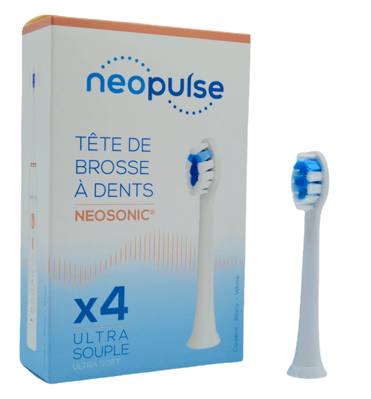 Têtes de brosse à dents NEOSONIC Ultra souple Blanche (X4)