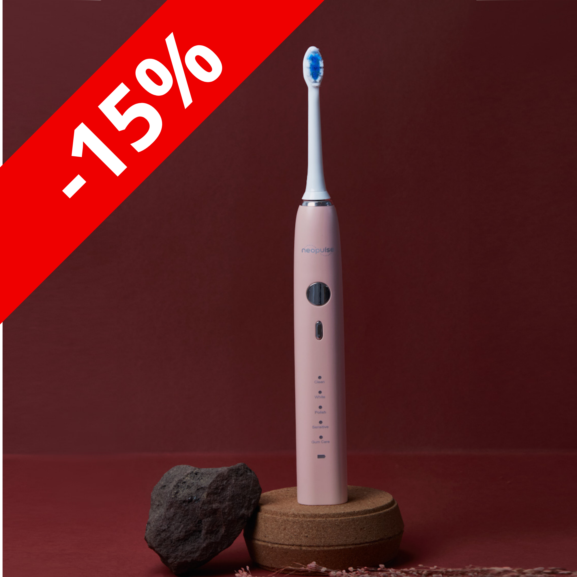 Brosse à dents NEOSONIC Rose poudré (10 880 Cfp au lieu de 12 800 Cfp)